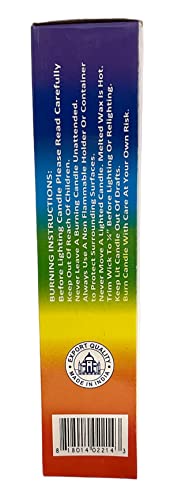 Govinda Premium Seven Chakras Layered Pillar Candle 1.5" Dia x 7" High | 7 Chakras from Crown to Root | Perfect for Positive Energy, Meditation and Relaxation