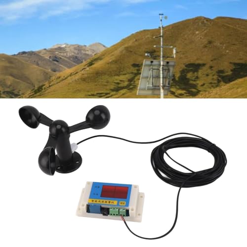 3 Blade Anemometer USB Operated Wind Speed Meter Tower Crane 5V High Precision Measurement Power Failure Memory Function Outdoor