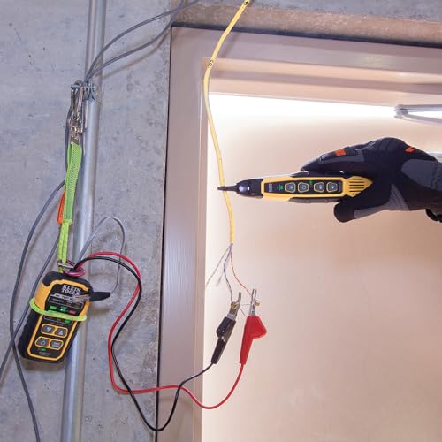 Klein Tools VDV500-123 | Wire Tracer with LED Work Light | For Ethernet, Telephone (RJ11/RJ12), Network (RJ45), Coaxial, Speaker and Data Cable probe Bag
