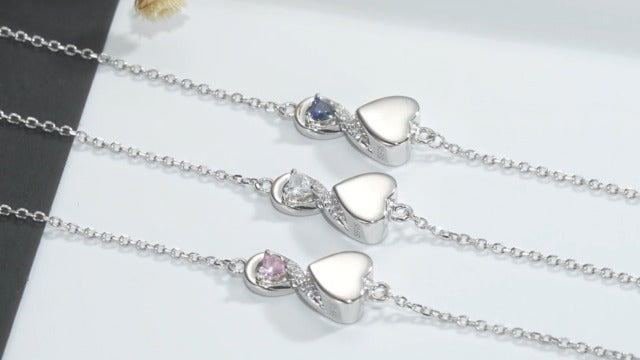Infinity Cremation Jewelry Bracelet for Ashes for Women Peridot