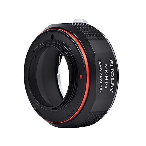 PHOLSY Lens Mount Adapter Compatible with Nikon F Lens and MFT M4/3 Camera Nikon F / AI to M4/3