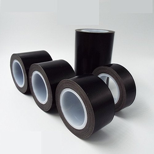 1Roll 1"x10m Black PTFE Teflon Tape Nonstick Tape 500℉ High-Temp Fiberglass Adhesive Tape