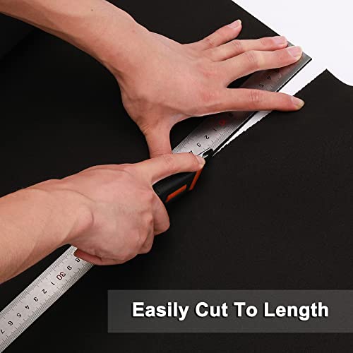 CASOMAN Professional Tool Box Liner and Drawer Liner - 24 inch (Wide) x 24 feet (Long), Non-Slip,Easy Cut, Black 24"W x 288"L