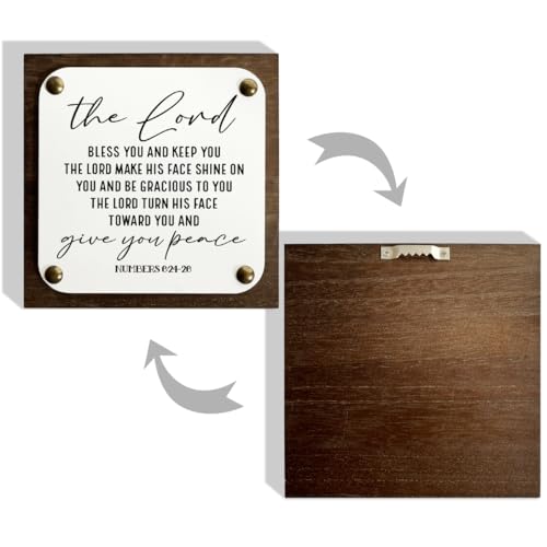 Religious Decor, Numbers 6:24-26 Sign, The Lord Bless You and Keep You Sign, Wooden Box Signs Decors Art, Bible Verse Scripture Decors, Christian Wall Decor, Housewarming Gift Christian Sign 16