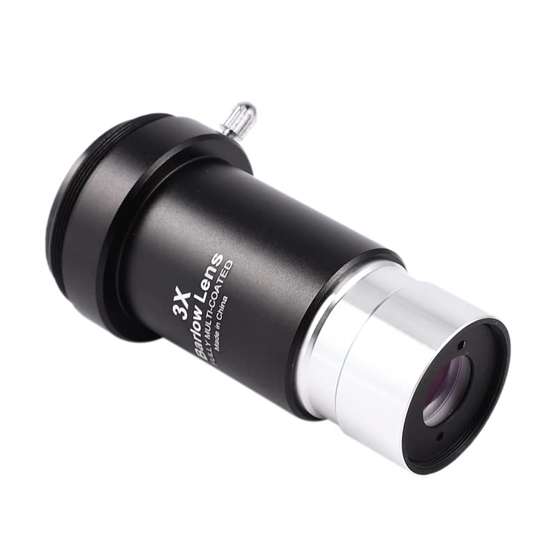 [Australia - AusPower] - Barlow Lens 3X, 1.25 Inch Fully Multi-Coated Metal Barlow Lens with M42 Thread Camera Connect Interface for Telescope Eyepiece 