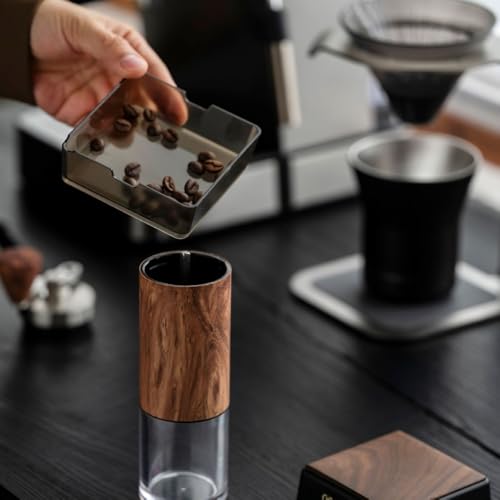 Mini Coffee Scale with Timer, 0.1g Precision Espresso Scale, USB-C Rechargeable Digital Coffee Scale with LED Display, 1kg Capacity for Espresso and Pour Over