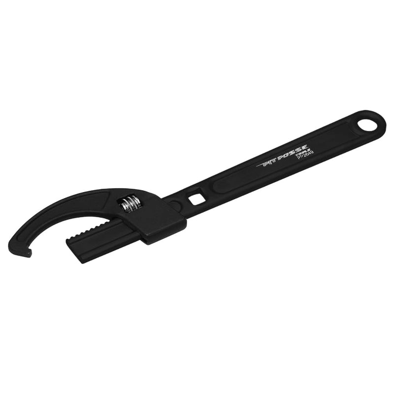 Pit Posse PP2649 Adjustable Steering Stem/Spanner/Castle Nut Wrench with 3/8 Drive Cutout for a Torque Wrench - Fits Most Bikes Range 22-70mm - Made of Steel - Automotive Tools