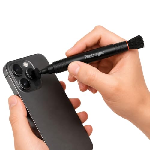 Photomyne Camera Lens Cleaning Pen – Dual-Sided Multifunction Cleaning Brush for iPhone & Android Camera Lenses, Photo Scanning, DSLR Cameras & Optical Equipment