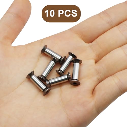 Waziaqoc black knife handle screws and rivets, 10-pack screw and bolt assortment set