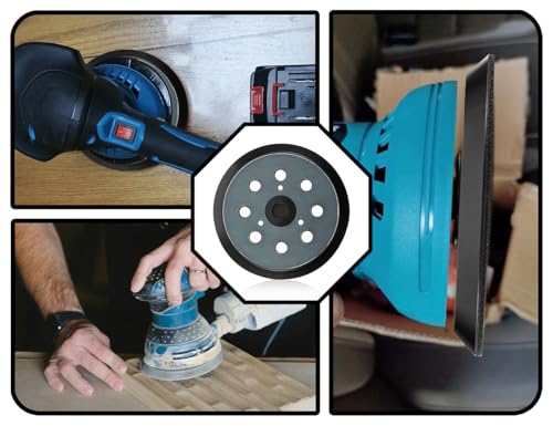 KAPSING Pack of 2 5 inch/12.7 cm Sanding Discs, Sanding Disc, 8 Hole Compatible with Makita Random Orbital Sander, Orbital Sander BO5021/BO5041/BBO180/DBO180/MT924