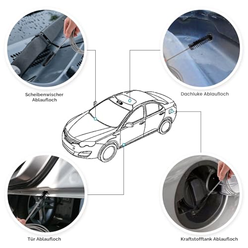 Flexible Pipe Cleaning Brush Narrow Drain Hole Hose Cleaning Tool Pipe Cleaning Brush Black Normale Feder