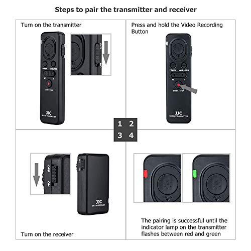 Wireless Remote Shutter Release Control Fit for Sony Camcorder FDR-AX33 AX53 AX100 AX700 HDR-CX405 CX440 CX455 CX675 CX240 CX900 or A6500 A6400 A6300 A6000 A7R III RX100 Replace Sony RMT-VP1K RM-VPR1