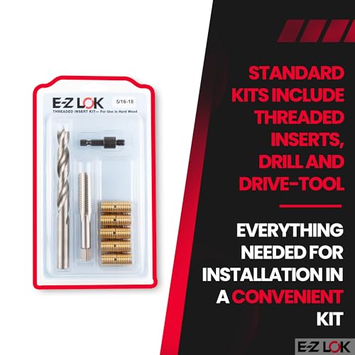E-Z LOK 5/16-18 brass helical threaded insert repair kit in packaging