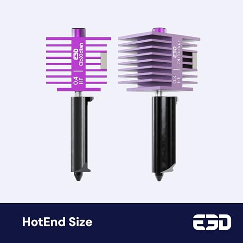 E3D High Flow ObXidian™ Bambu Lab A1 & A1 Mini (0.4mm) HotEnd, 75% Increased Flow Rate, Smooth 3D Printing, Ideal for Fiber-Filled Filaments, Bambu Approved 0.4 mm