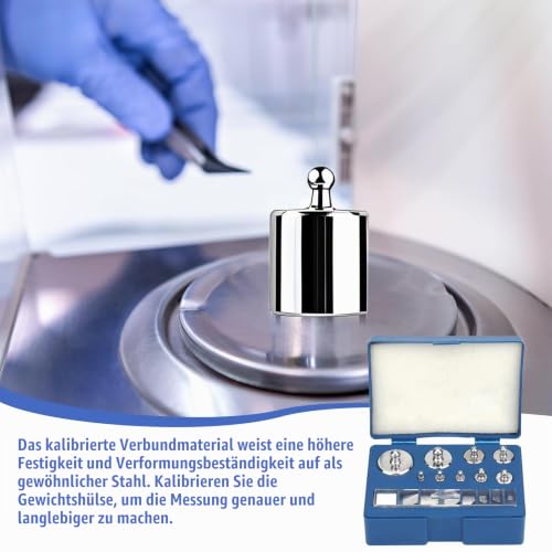 Calibration Weight, 17 Pieces Precision Calibration Weights, Stainless Steel Calibration Weights Set, Calibration Weight Set for Digital Jewellery Scales Laboratory, 1g 2g 5g 10g 20g Calibration Gram Weight Set