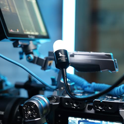 KONDOR BLUE | 15 Inch Firefly Pro D-Tap LED Work Light | Flexible Gooseneck Camera Rig Light, Dimmable 3200K 5500K, Red Blue Blacklight Modes, 96+ CRI, Flicker-Free D-Tap Pro