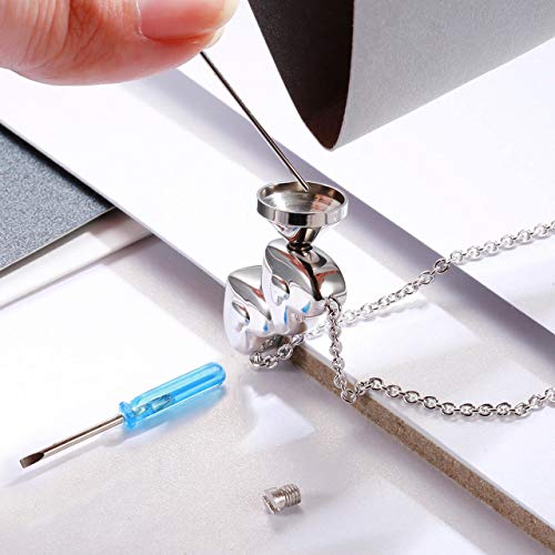 Sterling Silver Urn Ash Necklace Holds Two Cremation Jewelry for Women