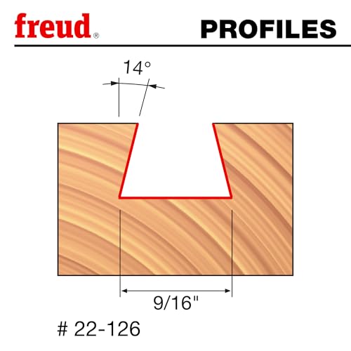 Freud 22-126 9/16-inch dovetail bit with 1/4-inch shank and 2-inch overall length