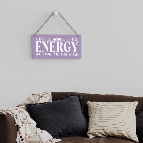 Purple Decor Spiritual Decor Meditation Room Decoration Wooden Wall Sign Energy-Purple