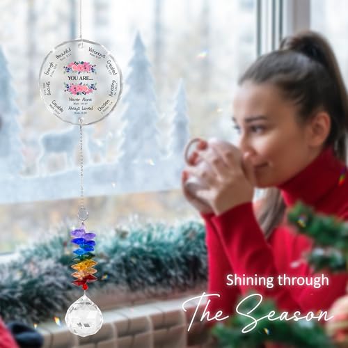Glass Ornament Suncatcher - Appreciation Gift - Unique Presents - Mother's Day Father's Day Christmas Keepsake - Inspirational Gift for Her, Him - Religious Gifts - Spiritual Christian Gift