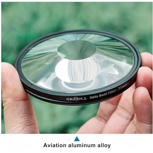 GREEN.L 77mm Spiral Halo Camera Lens Filter Halo Swirl Filter