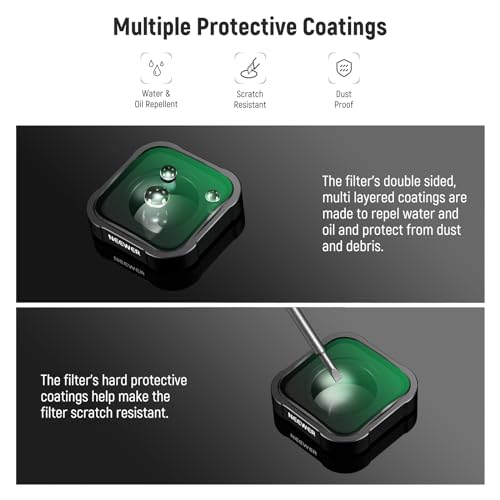 NEEWER 15X Magnification Lens 7-10cm Focal Distance for Macro Photography Close Up, Compatible with GoPro Hero 13 12 11 10 9 Action Camera, Not Waterproof, LS-31 15X Macro Lens