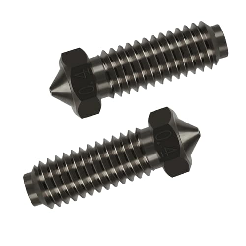 6 Pieces Hardened Steel Nozzles for Anycubic Kobra 2 3D Printer High Temperature Resistance 0.4mm Hardened Steel Nozzles for Cobra 2, Cobra 2 Neo, Kobra 2 Pro, Cobra 2 Plus, Cobra 2 Max Kobra 2 Harden Steel - 0.4mm
