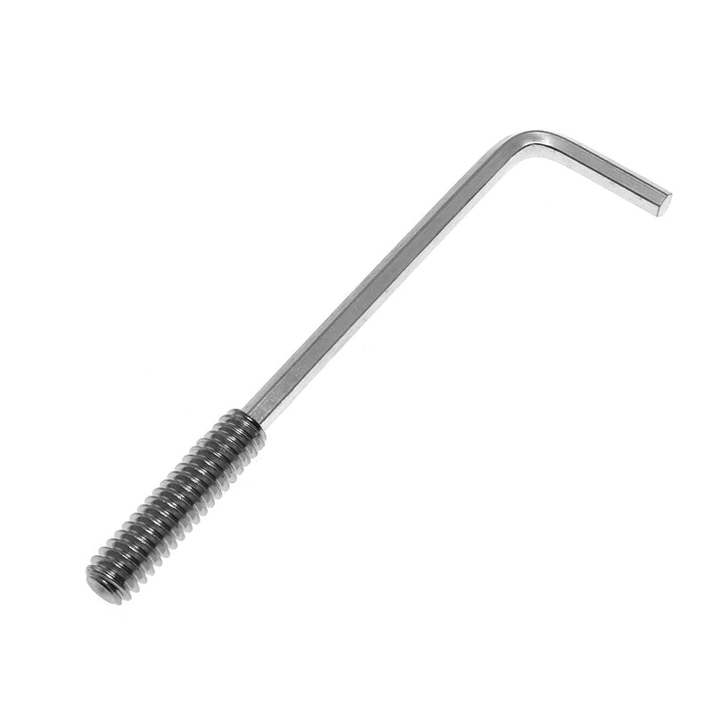 [Australia - AusPower] - BAIRONG 10pcs 304 Stainless Steel Allen Head Hex Hexagon Socket Flat Point Set Screw End Grub Headless Bolt 1/4-20 x 1" with Hex Drive Wrench 1/4-20 x 1 Inch 