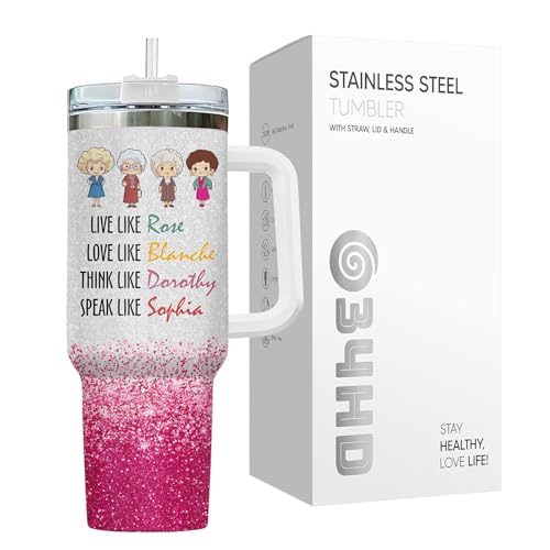 34HD Golden Squad Thank You 40 oz Tumbler with Handle, Back to School Gift Thank You For Being A Friend