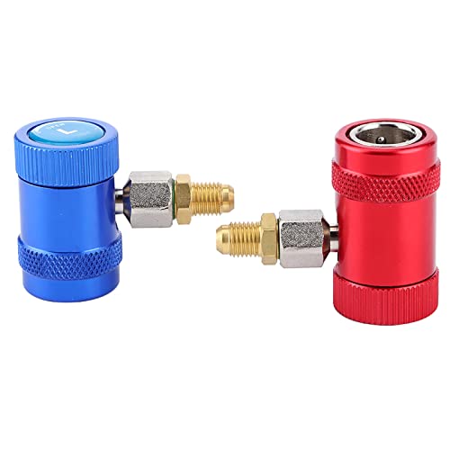 R1234Yf Adapter, Professional Quick Couplings, Air Conditioning Service Port Adapter, Fits R1234Yf Refrigerant, R1234Yf to R134A Adapter Quick Couplings