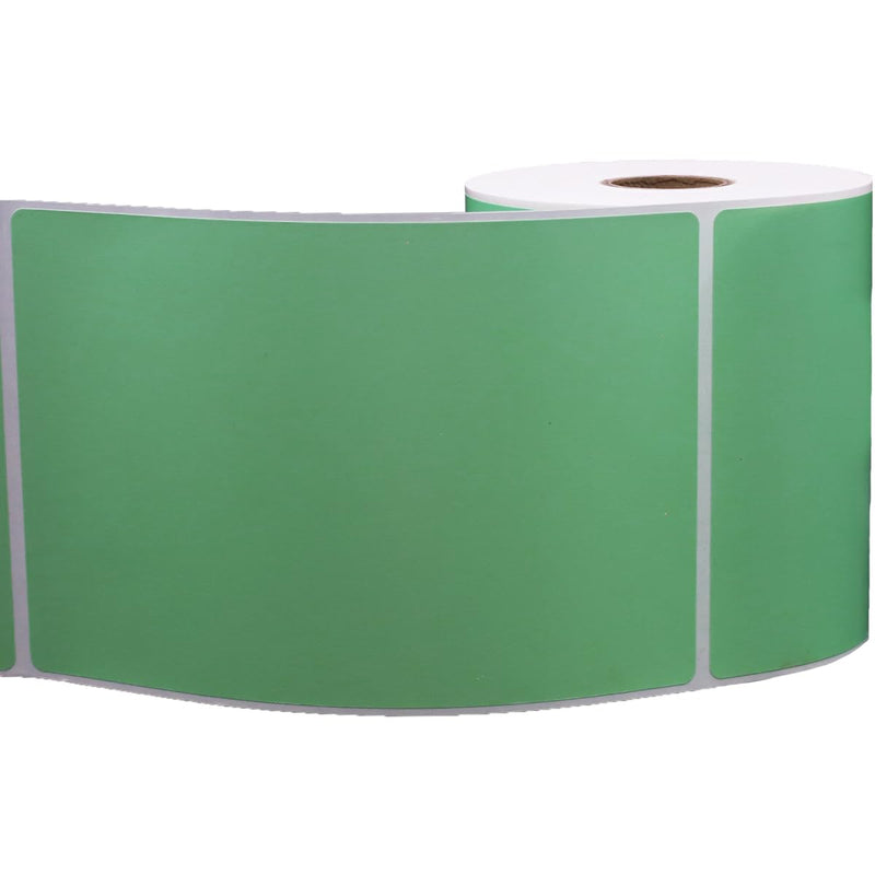 InStockLabels 4x6 Thermal Labels, Green, 250 Count – Direct Thermal Label Stickers with 1″ Core, Perforated Green Printer Labels with Permanent Adhesive for Shipping, Warehouses, and Barcode Printing
