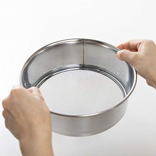 Wazakura stainless steel bonsai soil potting set with soil scoop and three interchangeable sieve mesh filters