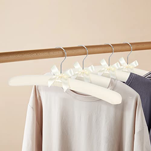Padded Clothing Hangers Pack of 10, Heavy Duty Fabric Coat Hanger Solid