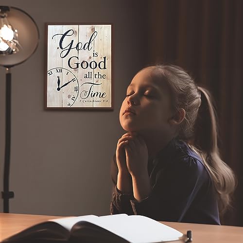 God Is Good All the Time Wall Art, Rustic, 8x10 Unframed Print