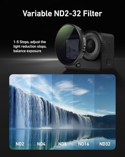 TELESIN VND Filter Kit for DJI Osmo Action 6, ND2-32 CPL UV Action 6 VND CPL UV filter