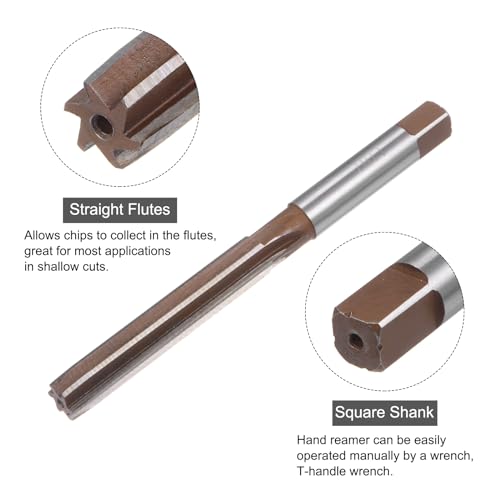 Quartzman Hand Reamer 11 mm H7 Metric Reamer Drill Bit for Stainless Steel | For metal wood hole grating, straight grooves 9SiCr alloy steel cutting tool 11mm
