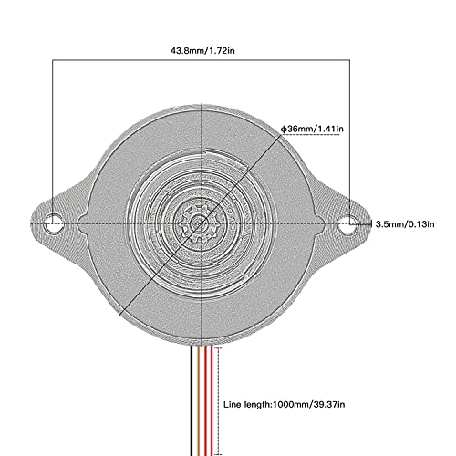 Moons Nema14 36mm Pancake Motor with 8 Tooth Gear, 17MM Enhanced Stepper Motor Compatible with Orbitor/Sherpa Extruder, Ender 3 Pro V2/Vorn 2.4 / BLV / CR10 3D Printer Direct Drive Upgrade