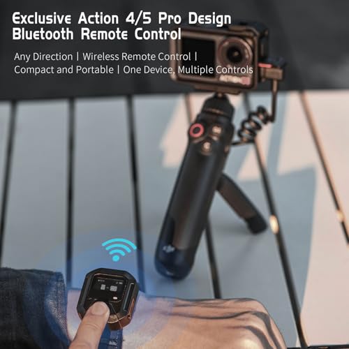 GPS Bluetooth Remote Control for DJI Osmo Action 6/5 Pro/4 Cameras Accessories, 25M Range Camera Controller Smart Bracelet Bicycle Mount for Travel/Outdoors Sports