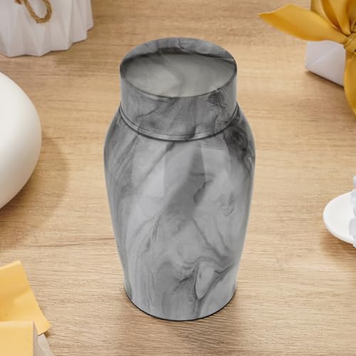 SOITIS Urns for Human Ashes, Mini Urn for Ash Male Female, Small Urns for Human Ashes Keepsake, Stainless Steel Memorial Cremation, Decorative Urn Funeral Urn - Black Keepsake Holder