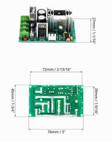 QWORK PWM DC Motor Speed Controller 12V 24V 36V 48V 20A High Performance Drive Module Adjustable Speed PWM Electronic Regulator