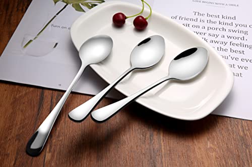 Premium Food Grade 18/10 Stainless Steel Spoons,Tablespoon,Mirror Finish & Dishwasher Safe,16 PCS （7.9"）