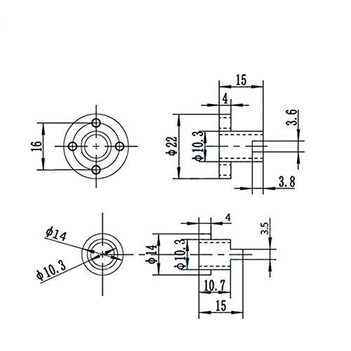 [Australia - AusPower] - 2-Pack 3D Printer TR8x8 T8 Pitch 2mm POM Anti Backlash Nuts for Lead 8mm Acme Threaded Rod Eliminate The Gap Spring DIY CNC Accessories (8mm Lead of Thread) 8mm Lead of Thread 