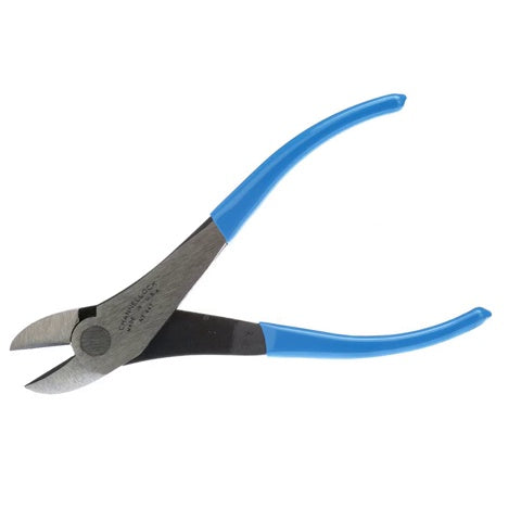 Channellock 447 7.5-inch curved jaw diagonal cutting plier with blue handles