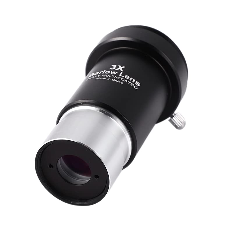 [Australia - AusPower] - Barlow Lens 3X, 1.25 Inch Fully Multi-Coated Metal Barlow Lens with M42 Thread Camera Connect Interface for Telescope Eyepiece 