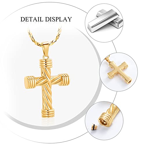 Minicremation Rope Winding Cross Cremation Ashes Cremation Jewelry for Ashes Cross Memorial Urn Necklace Pendant Keepsake Religious Cross Ashes Jewelry