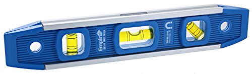 Empire 581-9 9-inch dark blue aluminum torpedo levels with overhead viewing slots, 2-pack