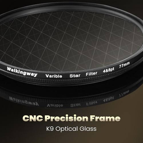 Walking Way 82mm Variable Star Filter, 4/8 Point for Camera Lens