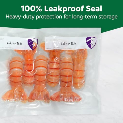 FoodSaver Heavy Duty Vacuum Sealer Rolls, 4 Pack 8" x 17.5' Rolls (70 Total Feet), 30% Thicker BPA-Free Bags for Food Storage, Sous Vide, Meal Prep 8in x 17.5ft Heavy Duty Rolls (4-Pack)