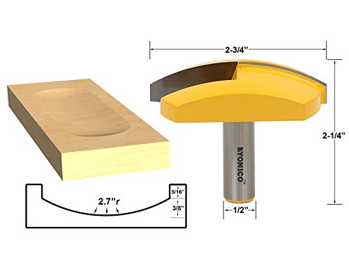 YONICO Router Bits Crown Cap Molding Set Elaborate 2 Bit 1/2-Inch Shank 16214 2 Bit Elaborate Crown Cap Set - 1/2" Shank