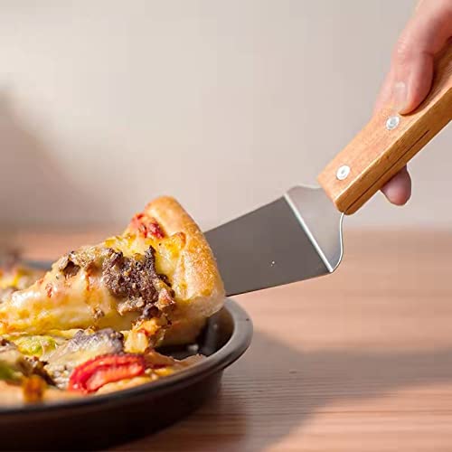 10 Packs Pizza Server Spatula Pie Servers Spatula With Wooden Handle Shovel Stainless Suitable For And Easy to Grip Pizza Spatulas Pie Server Cake Pizza Servers 10